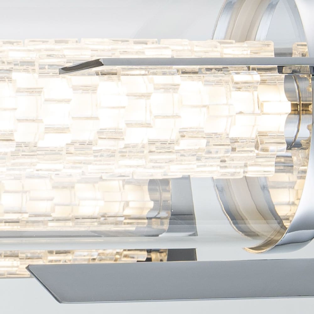 Applique Murale Aluminium, Acier, Verre transparent Chrome Poli