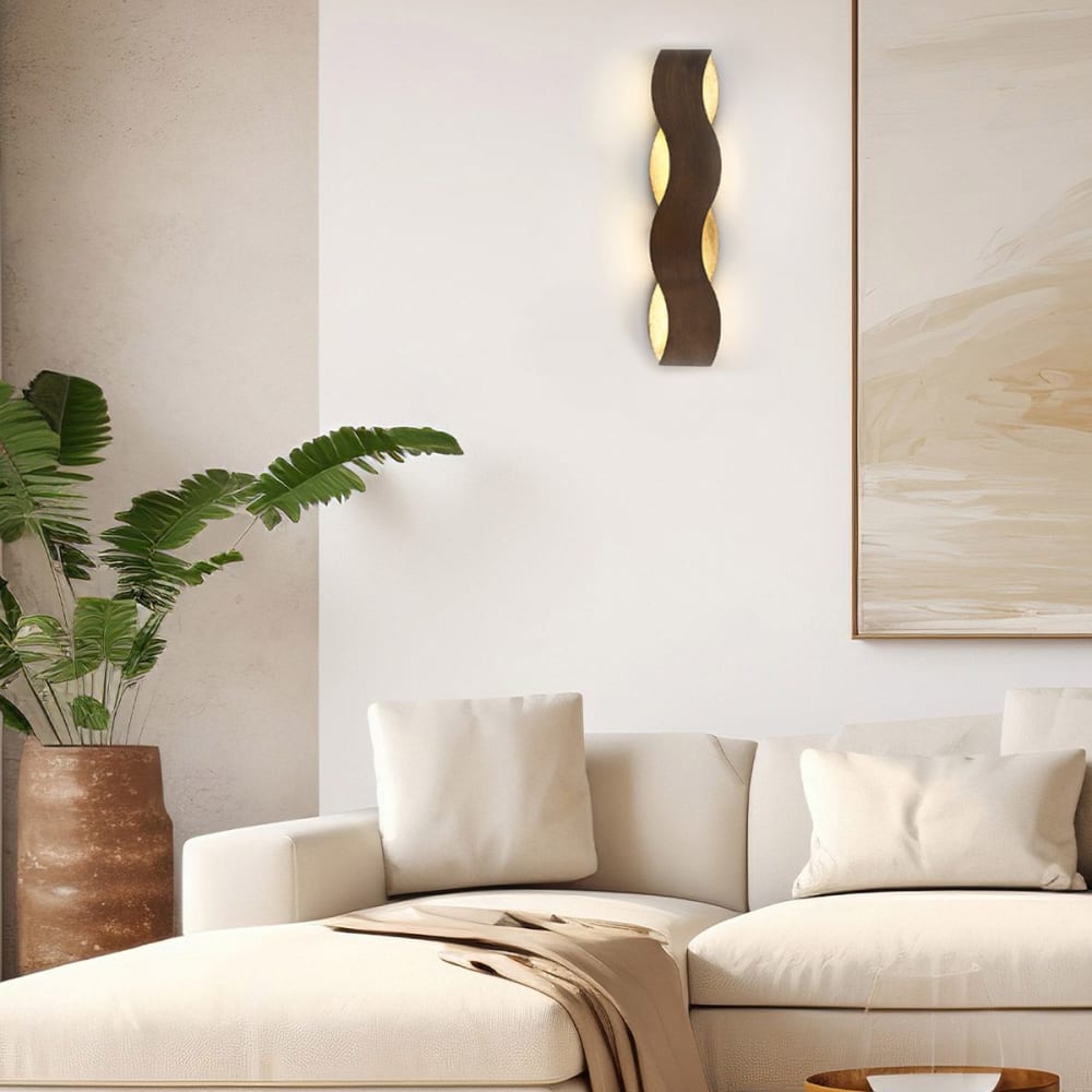 Applique Murale Acier Bronze et or brossé — vue 3