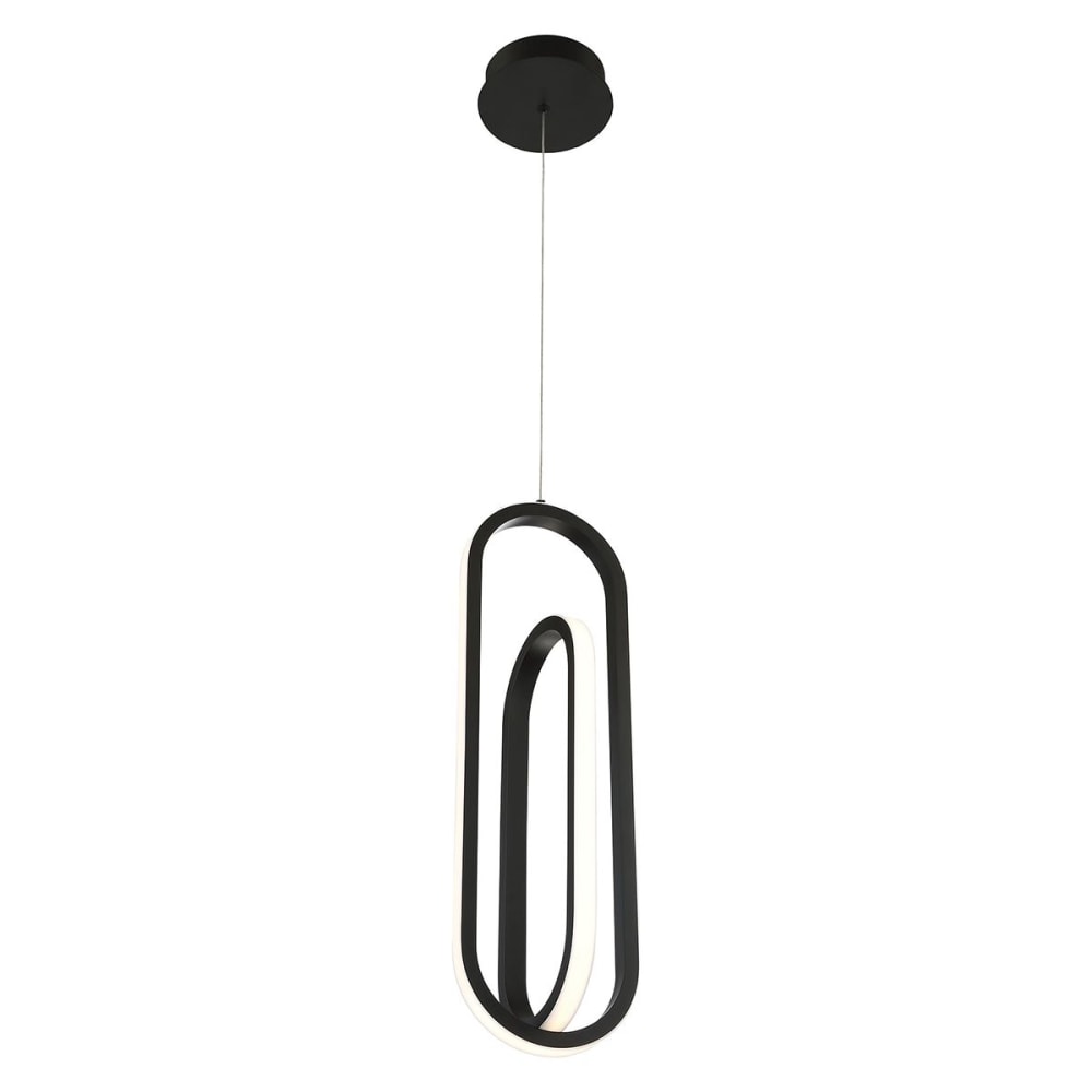 Suspension Aluminium, Acier, Acrylique blanc Noir Mat — vue 3