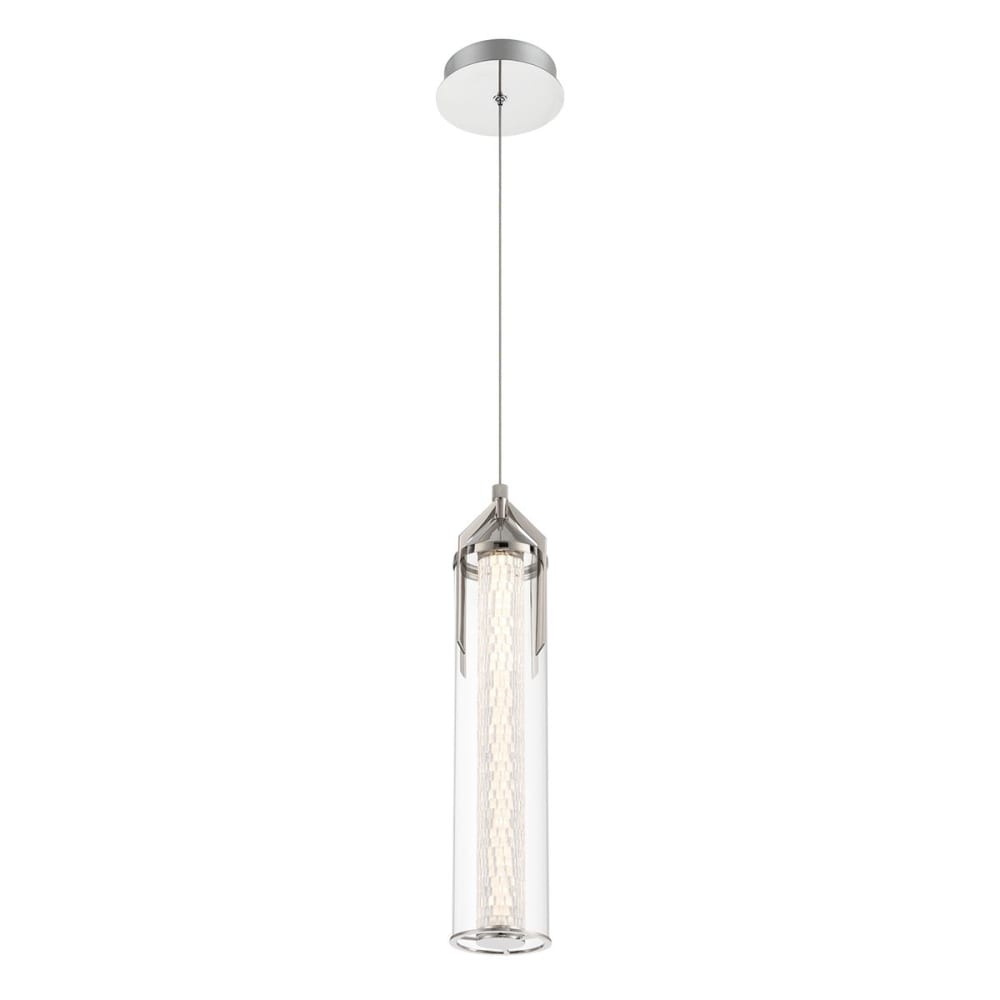 Suspension	Aluminium, Acier, Verre transparent, Chrome Poli