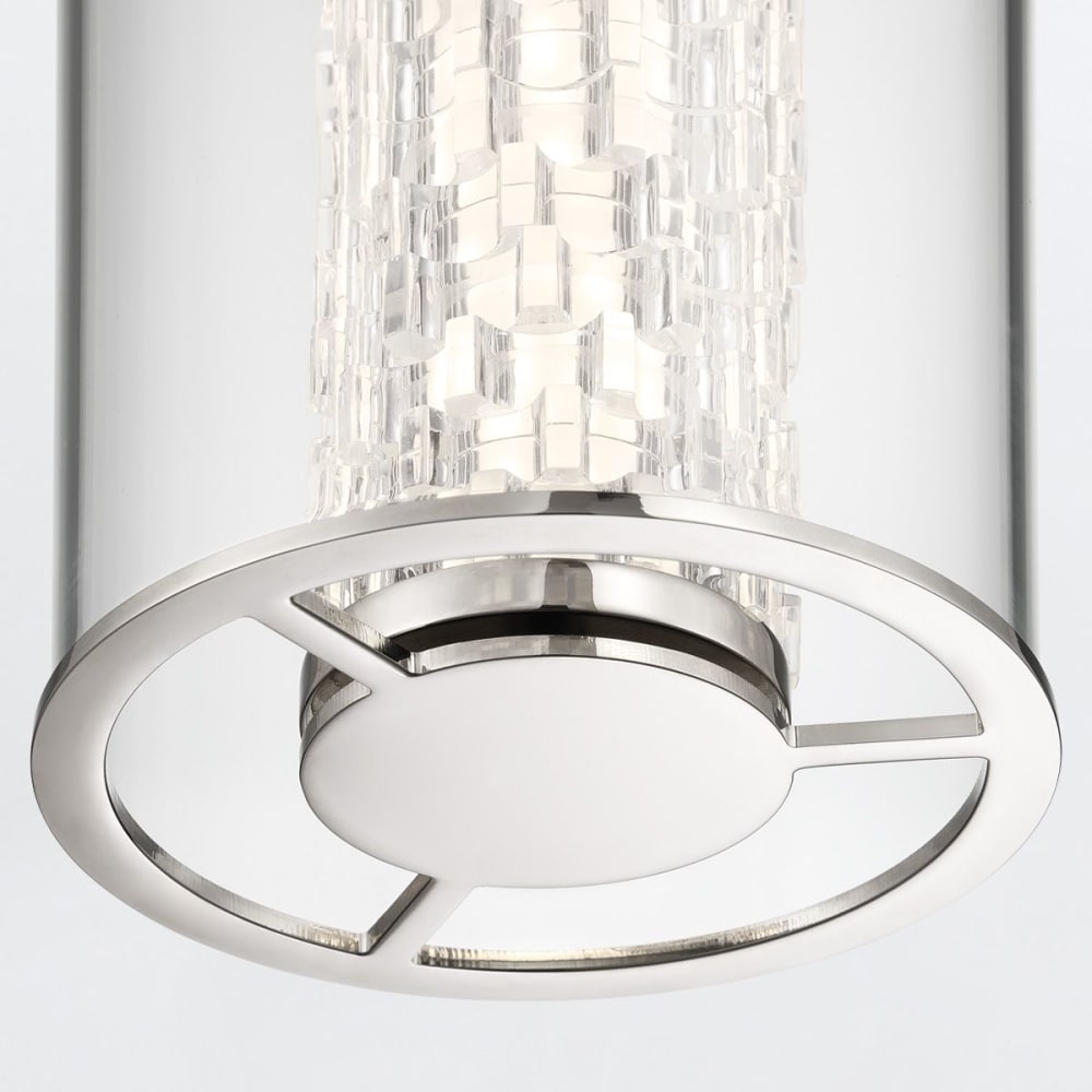 Suspension	Aluminium, Acier, Verre transparent, Chrome Poli