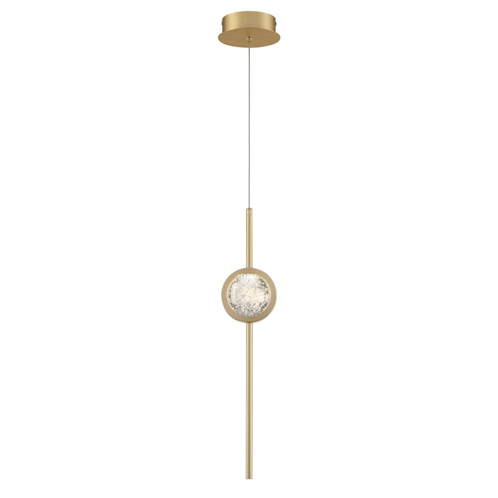 Suspension	Aluminium Anodisé, Acier, Verre Bullé Transparent Or Brossé