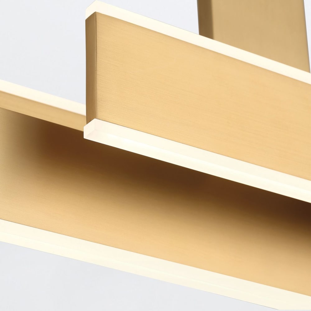 Suspension Aluminium, Acier, Acrylique blanc Or Brossé — vue 4