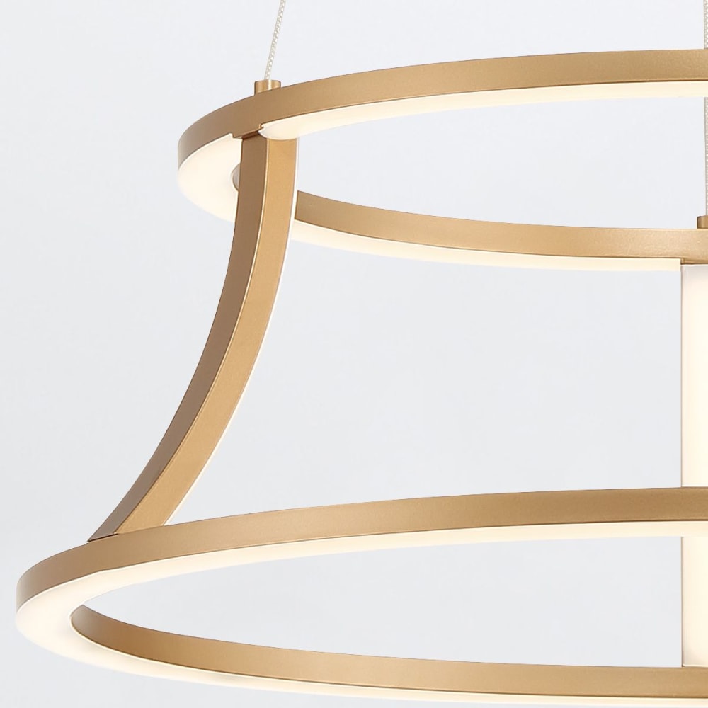Suspension Aluminium, Acier, Acrylique blanc Or Brossé — vue 4