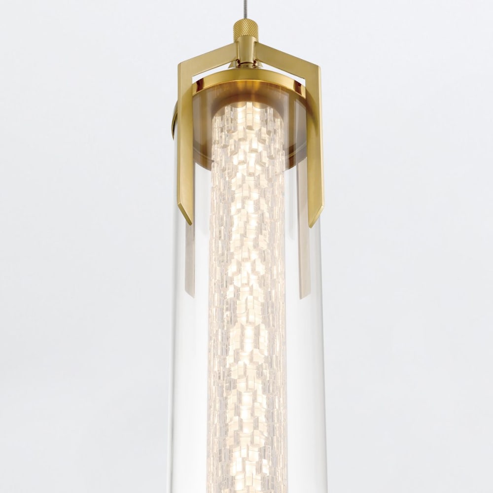 Suspension Aluminium, Acier, Verre transparent Or Brossé — vue 4