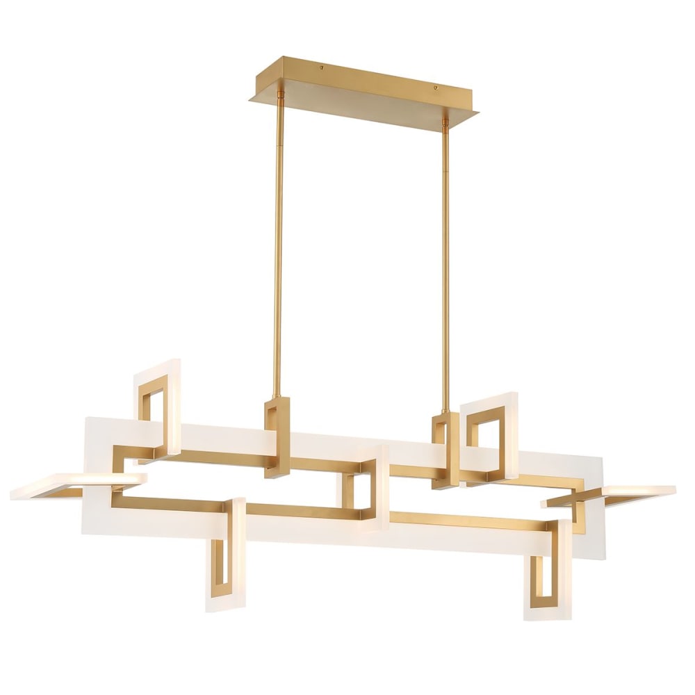 Suspension Linéaire	Aluminium, Acier, Acrylique blanc Or Brossé