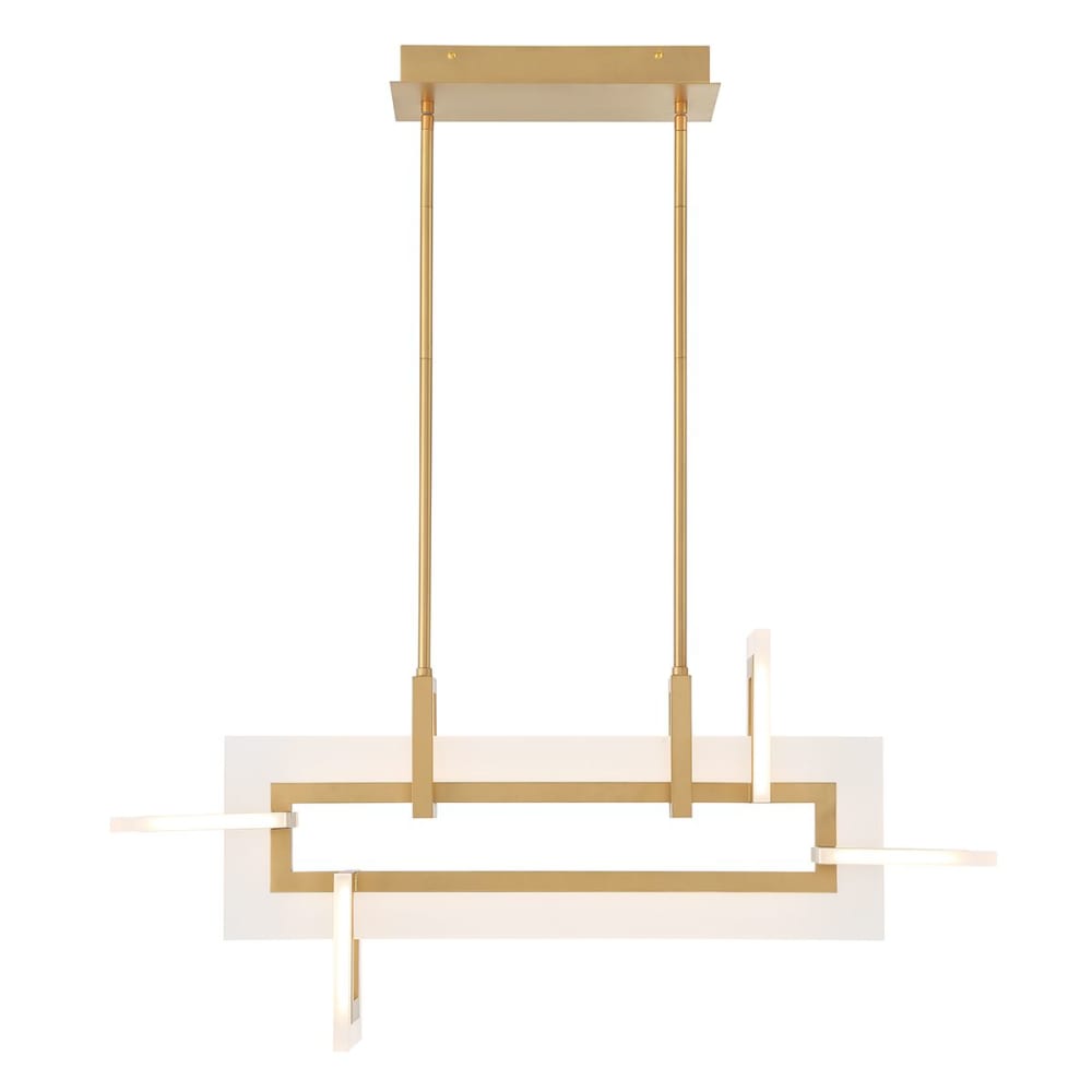 Suspension Linéaire	Aluminium, Acier, Acrylique blanc Or Brossé