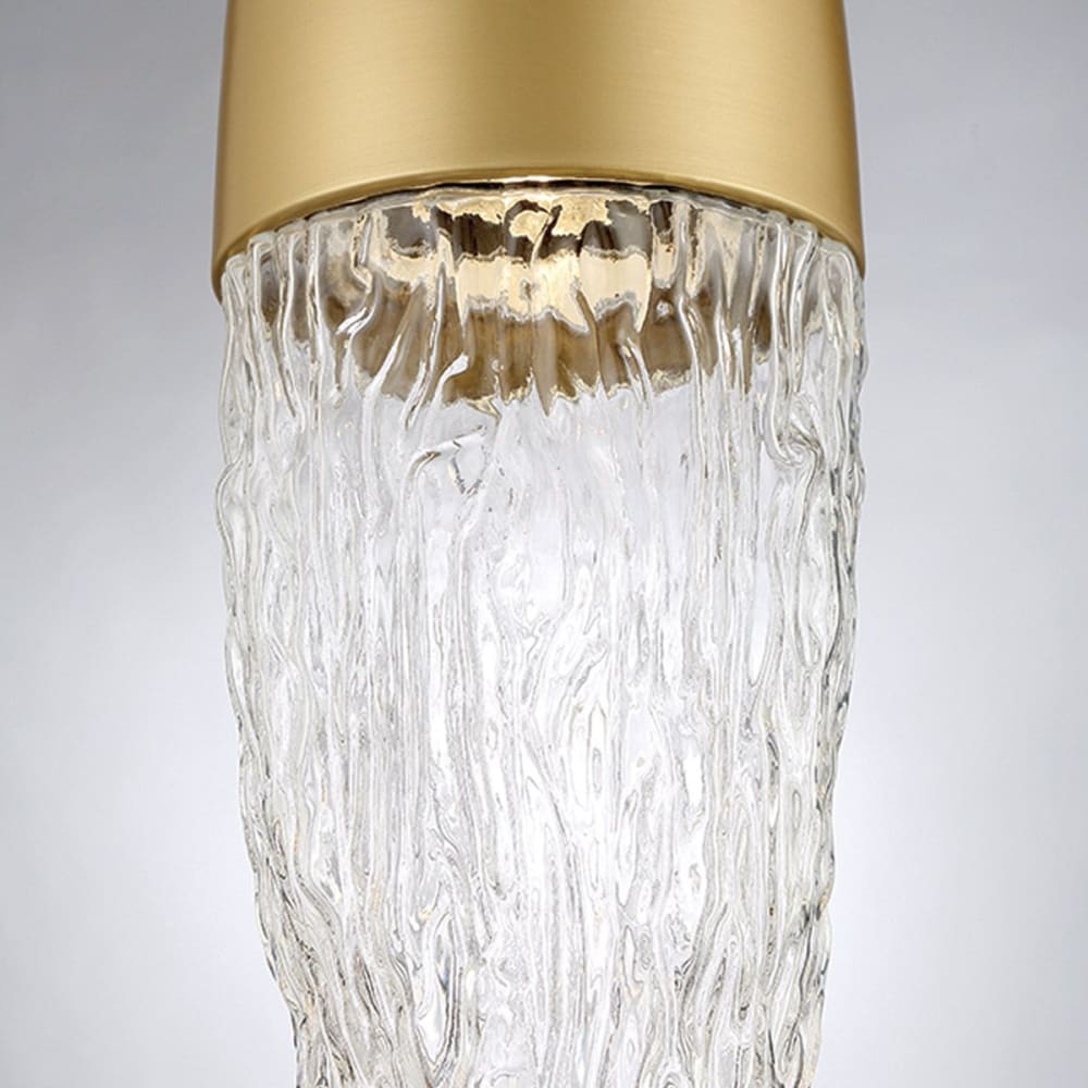 Suspension Acier, Verre Or Brossé — vue 3