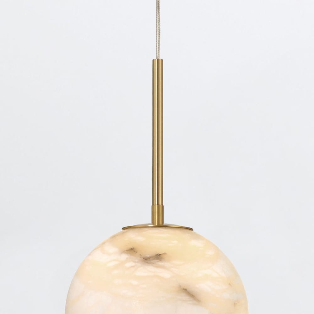 Suspension Acier, Albâtre Or Brossé — vue 3