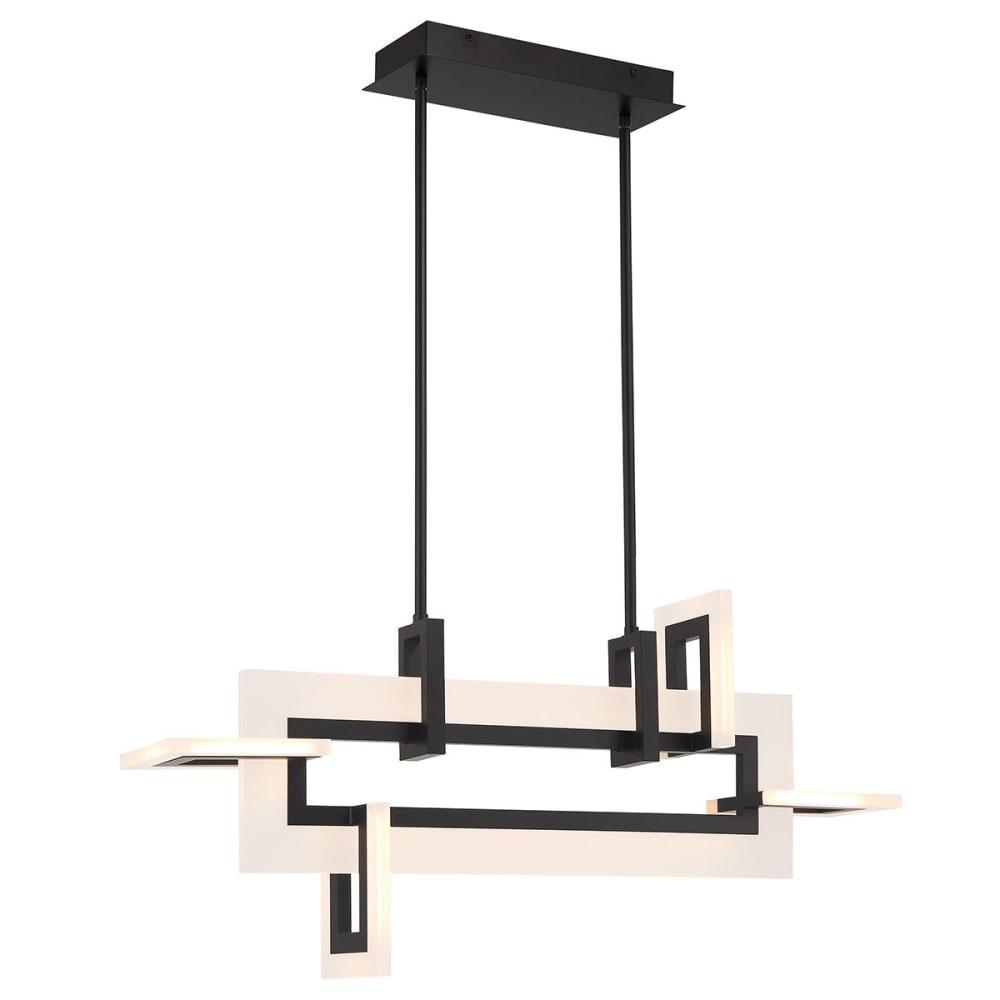 Suspension Linéaire	Aluminium, Acier, Acrylique blanc Noir Mat