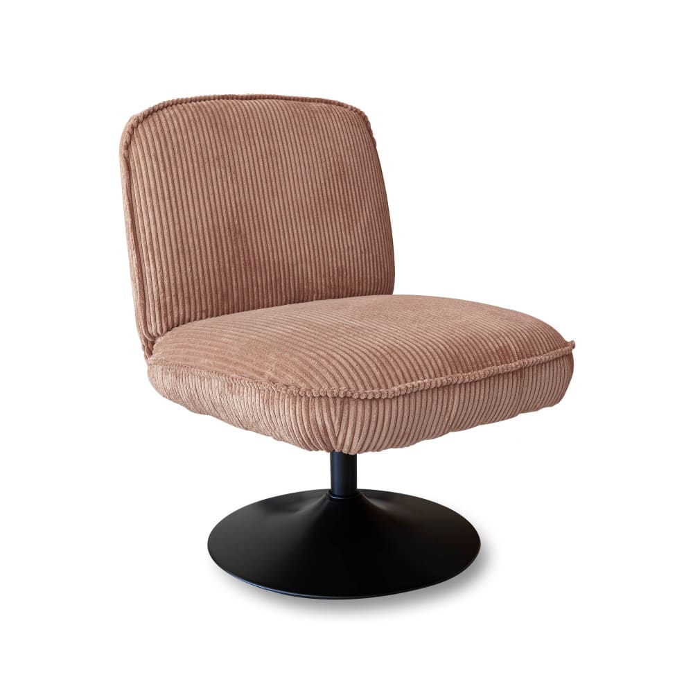 fauteuil pivotant en - rose