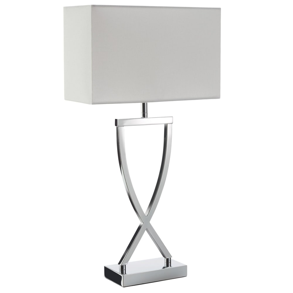 Lampe de table 60W design moderne et lumière non éblouissante chrome