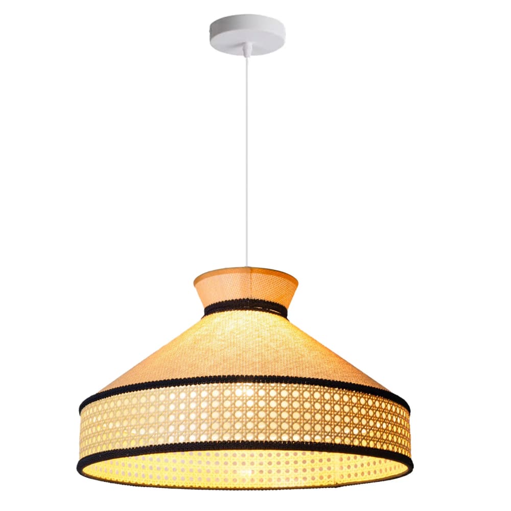 Plafonnier en rotin tressé, style bohème  Ø45 cm