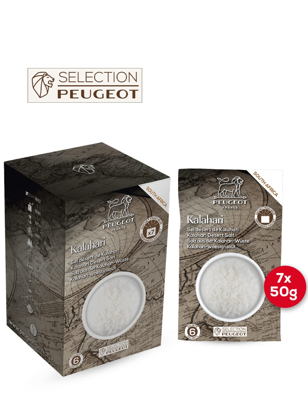 Kalahari sel désert de kalahari, 350g - 7 sachets fraicheur de 50g
