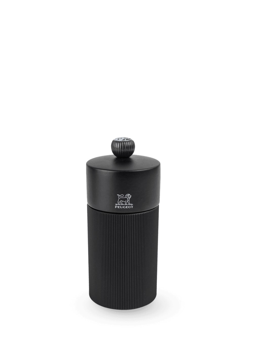 Moulin à poivre manuel en bois et aluminium noir mat, 12 cm - 4,75in