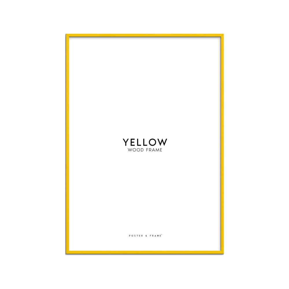 Cadre en bois jaune en acrylique - 50 x 70 cm