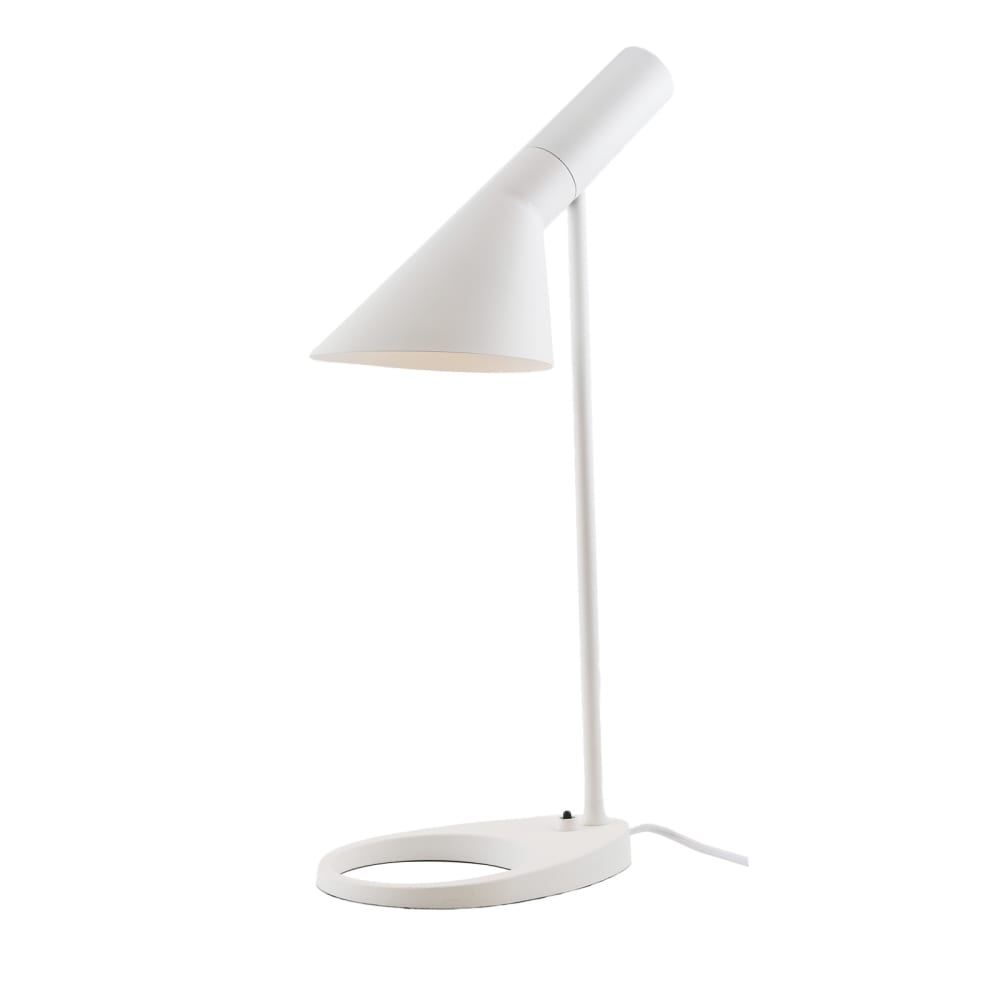 Lampe de table en aluminium avec abat-jour réglable, E27, blanche