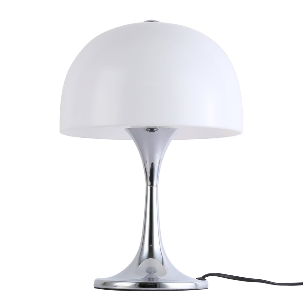 Alpinaluz Lampe aus Metall, 3xG9, weißer Schirm, chromfarbener Sockel style modern Silber Pc - Polycarbonat
