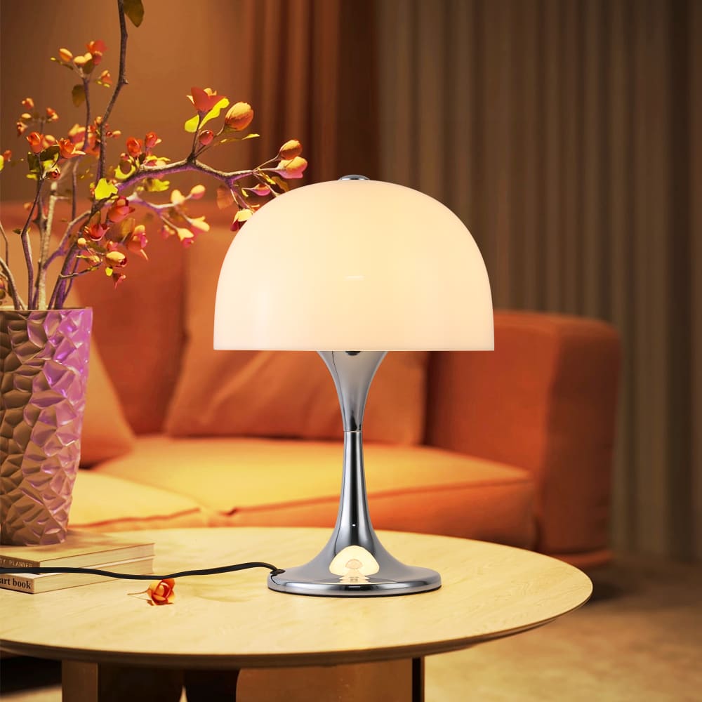 Lampe de table moderne 3 lumières G9, blanc chromée 38x26 cm — vue 3
