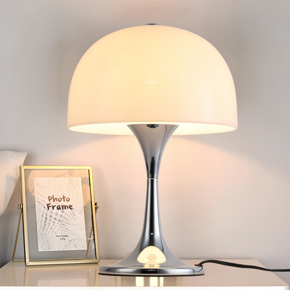 Lampe de table moderne 3 lumières G9, blanc chromée 38x26 cm — vue 4