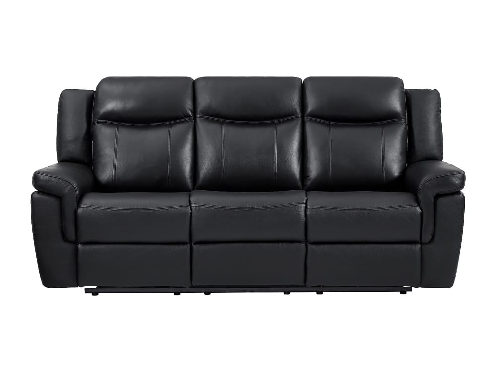 Canapé relaxation cuir 3 places noir}