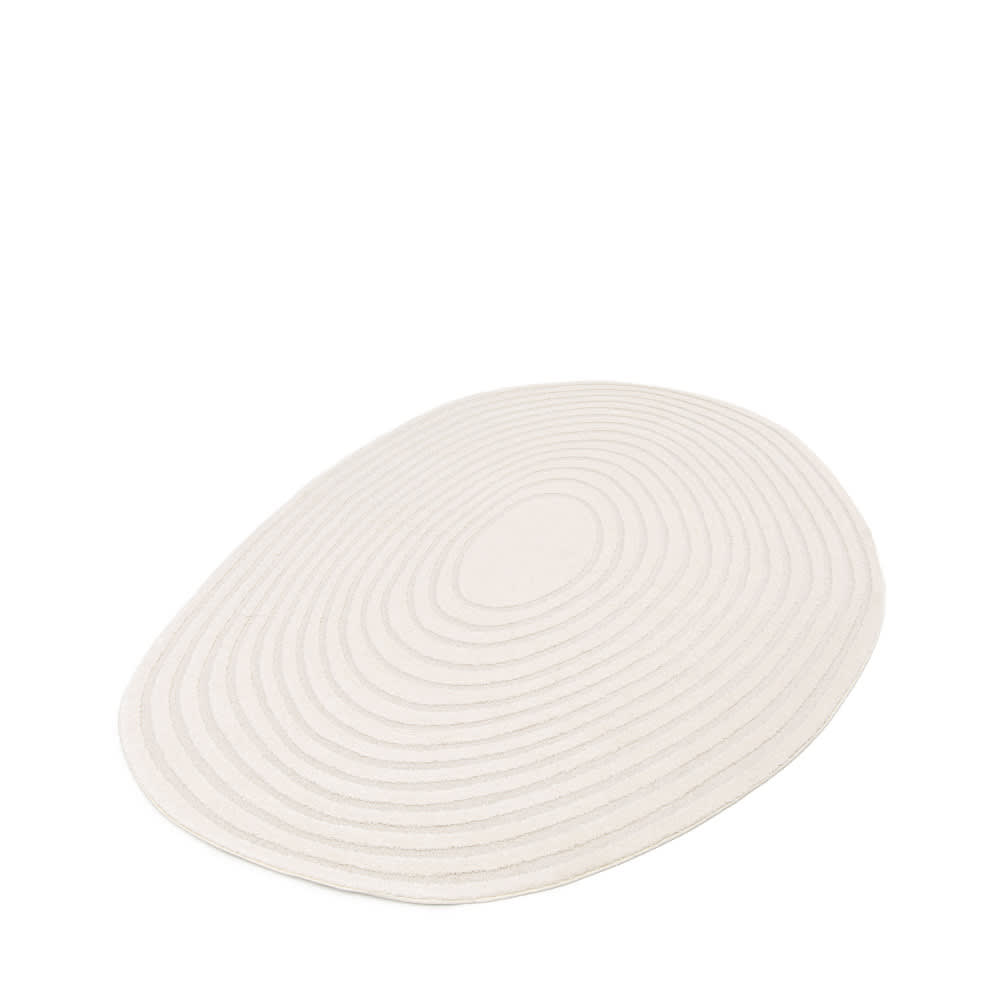 Tapis contemporain de forme organique - 200x290cm écru polypropylène — vue 3