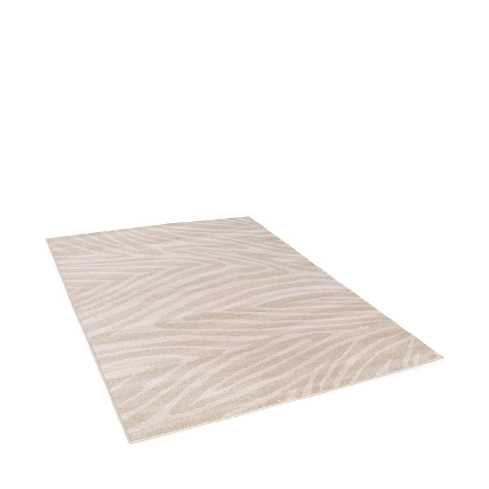 Tapis graphique à motif zébré - 120x170cm beige polypropylène — vue 3