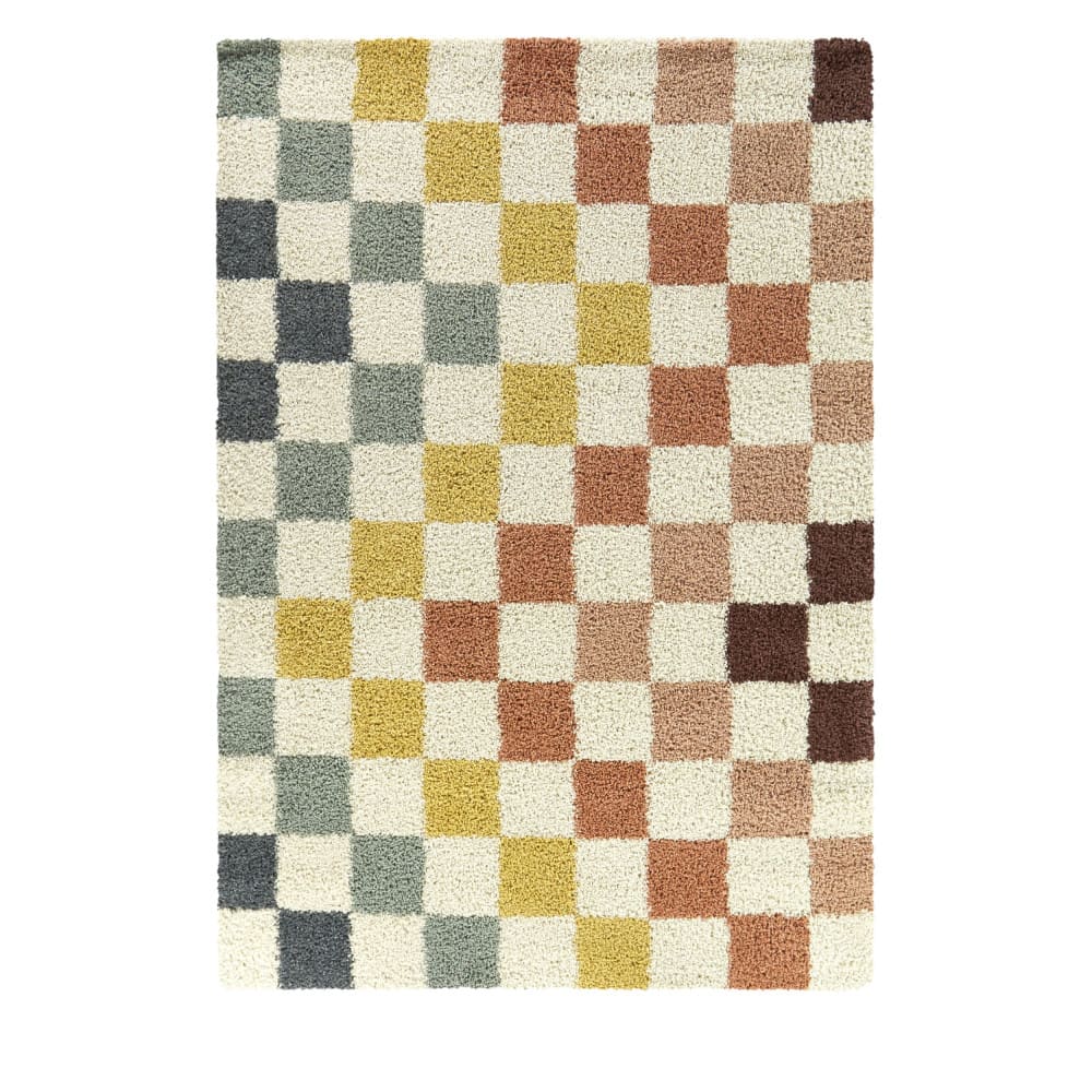 Tapis damiers - 200x290cm Multicolore Polypropylène