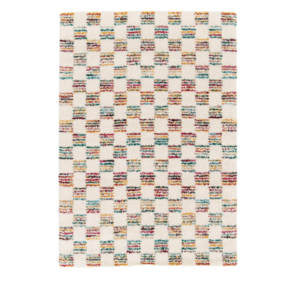 Tapis damiers - 160x230cm Multicolore Polypropylène