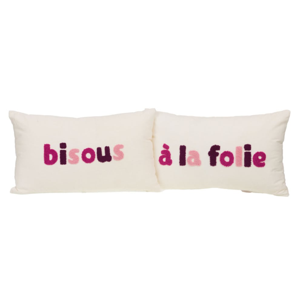 Coussin Bisous Folie (lot de 2)