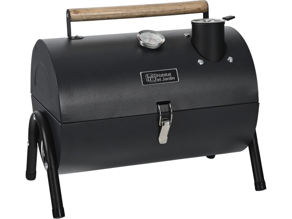 barbecue bois en  noir