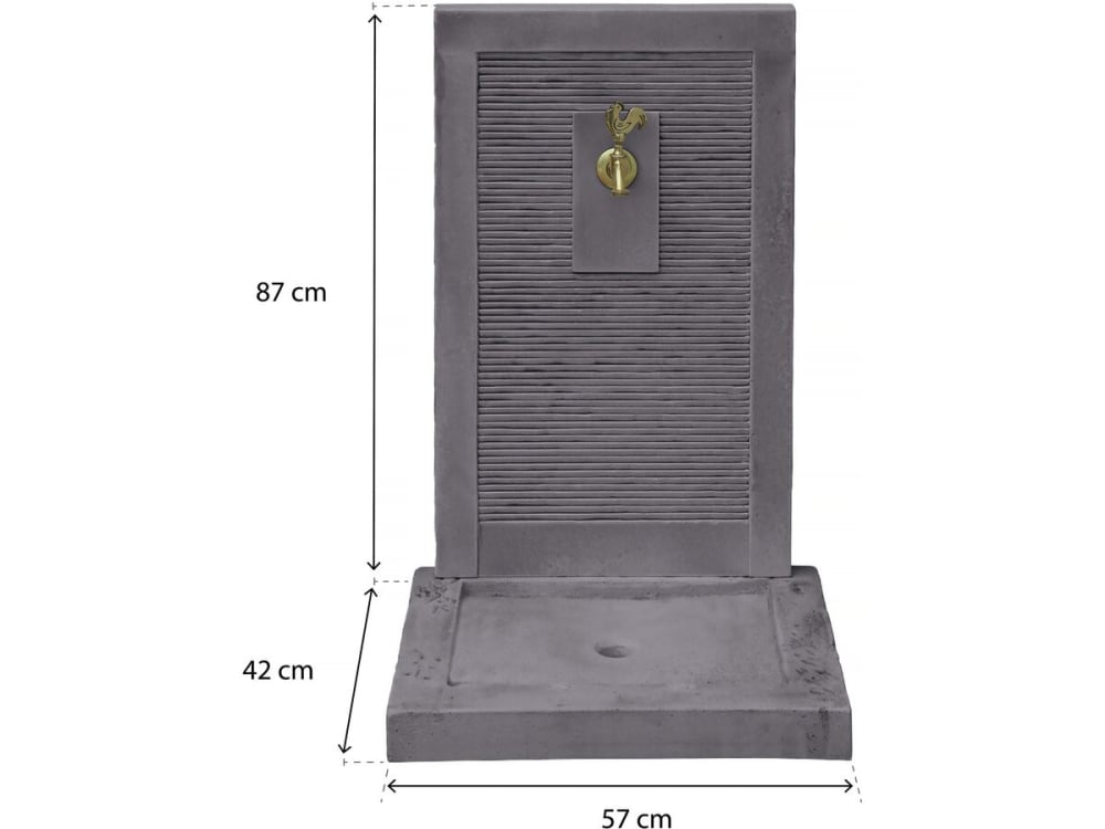 Fontaine de jardin en pierre reconstituée  57 x 42 x 87 cm