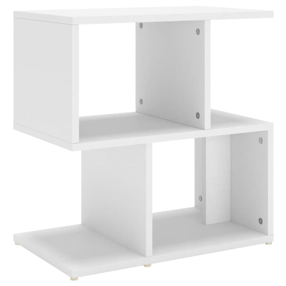 Table de chevet bois blanc 50x30x51,5 cm