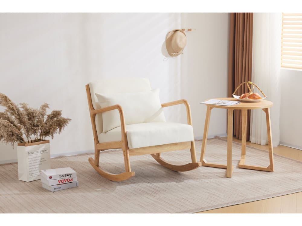 Fauteuil en bouclette beige