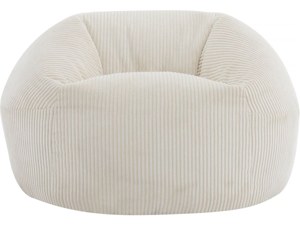 pouf en velours côtelé