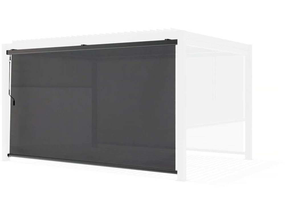 Pergola bioclimatique textilène gris 367 x 204 cm