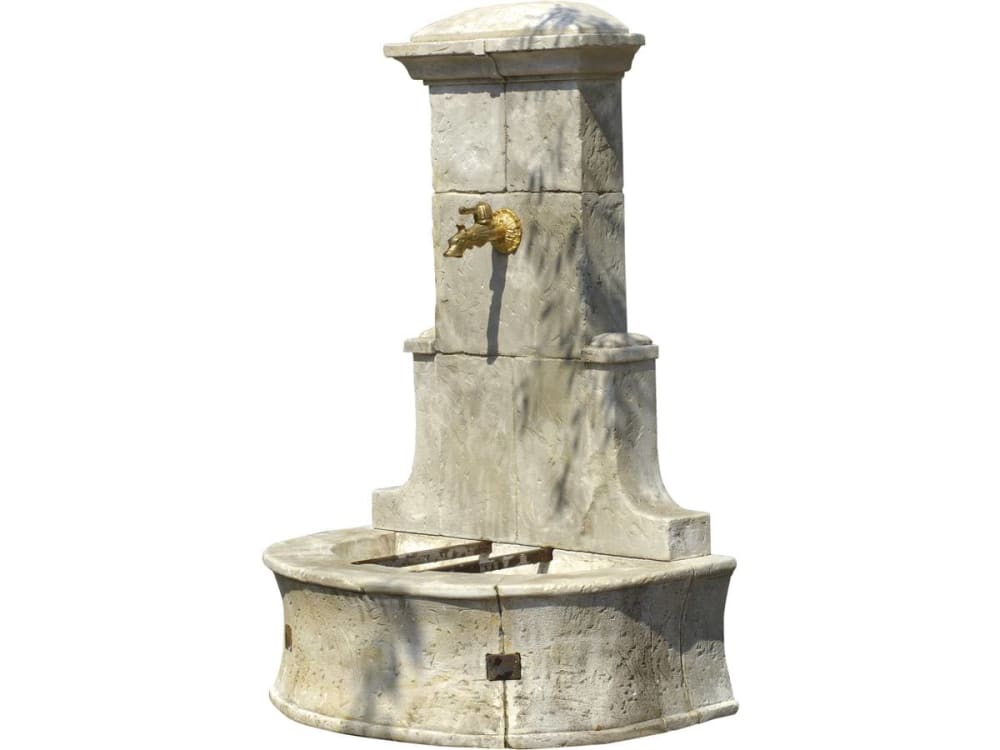 Fontaine jardin pierre reconstituée 79 x 49x 113 cm