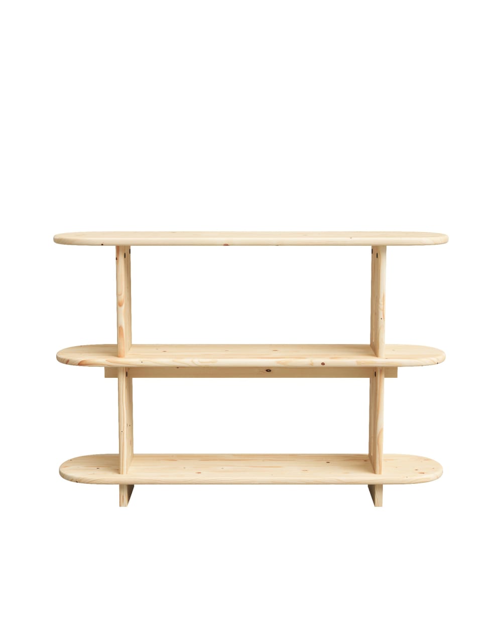 Bibliothèque en sapin beige 120 cm