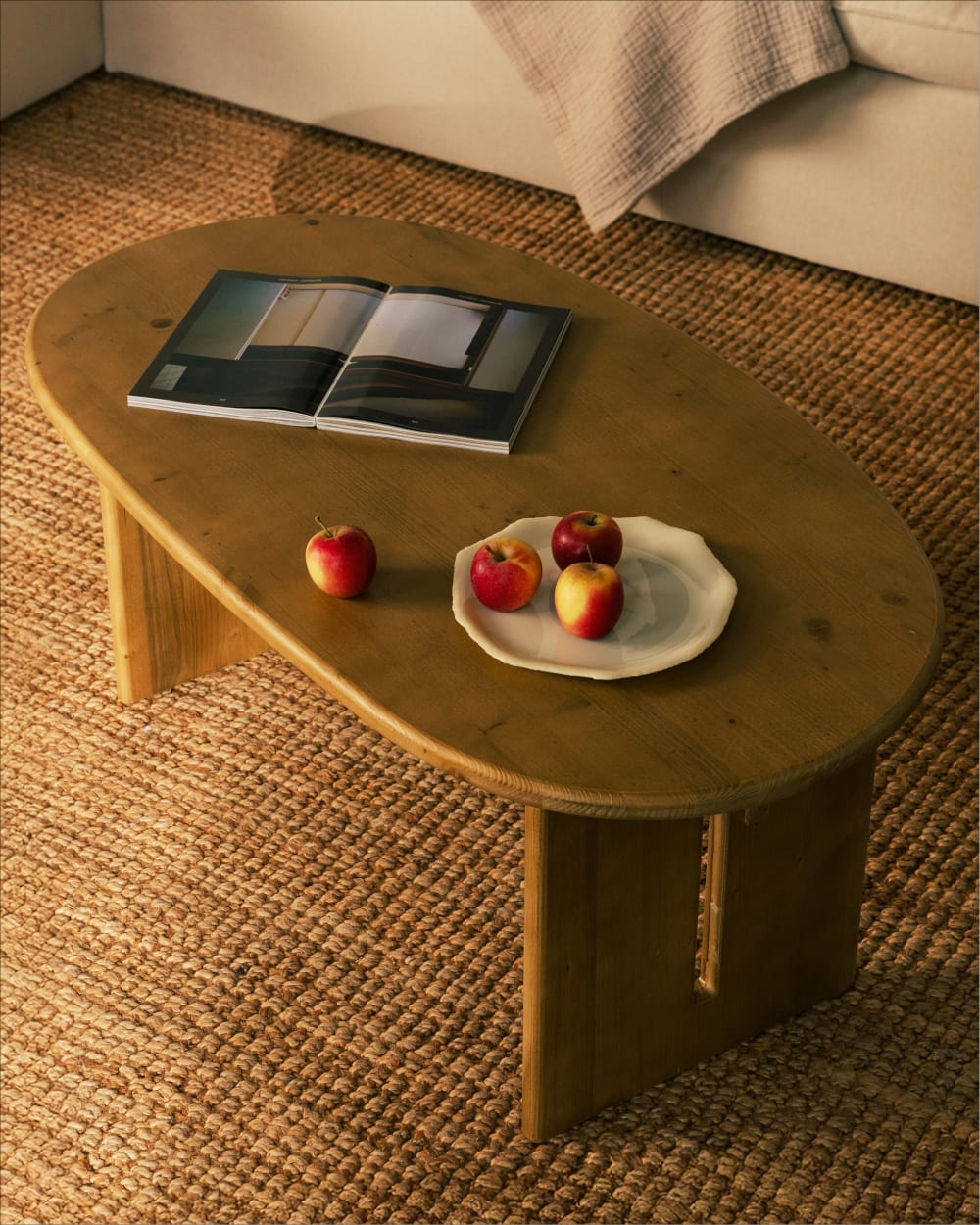 Couchtisch aus Tannenholz Natur 102 cm - Maisons Du Monde