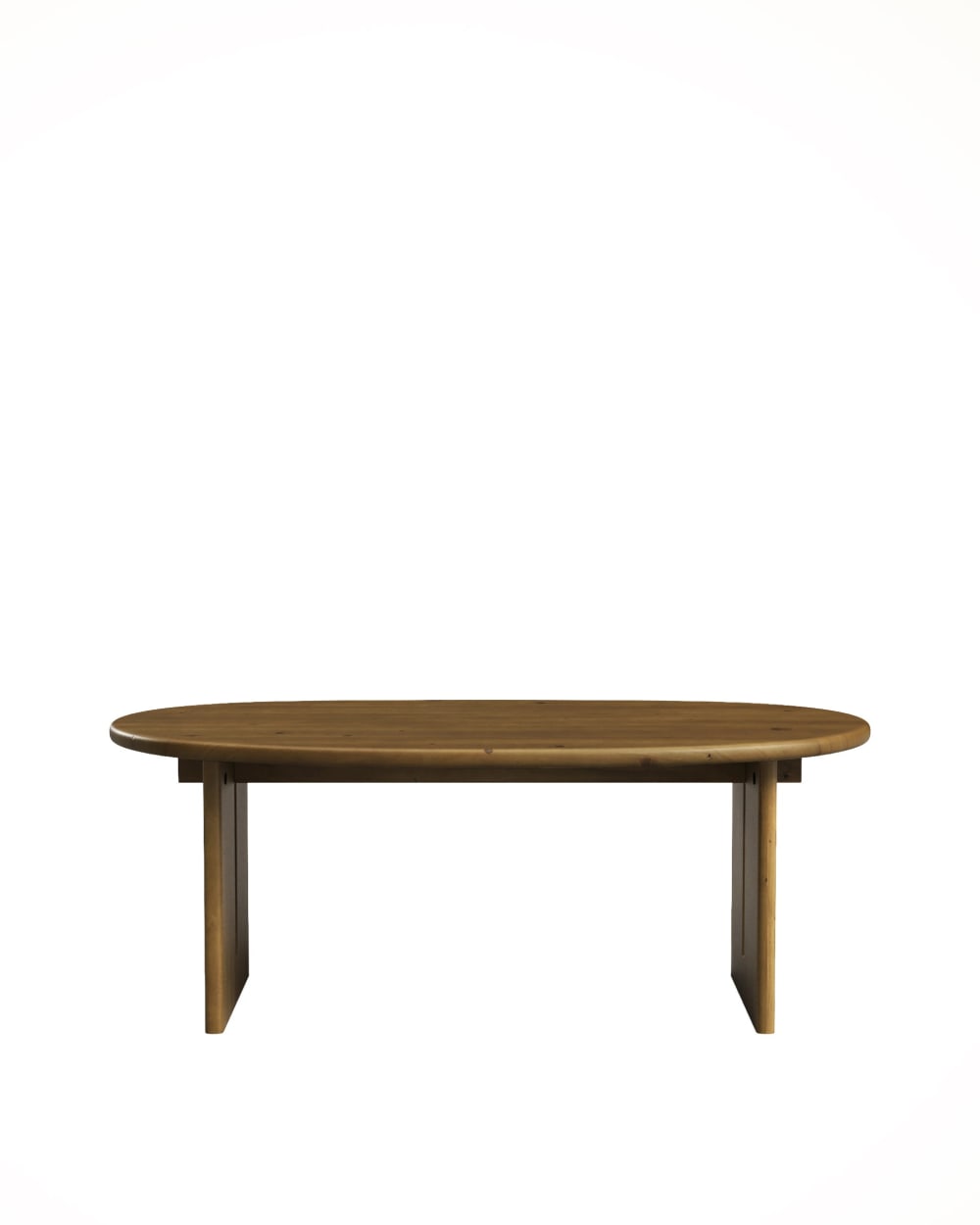 Table basse en sapin marron 102 cm