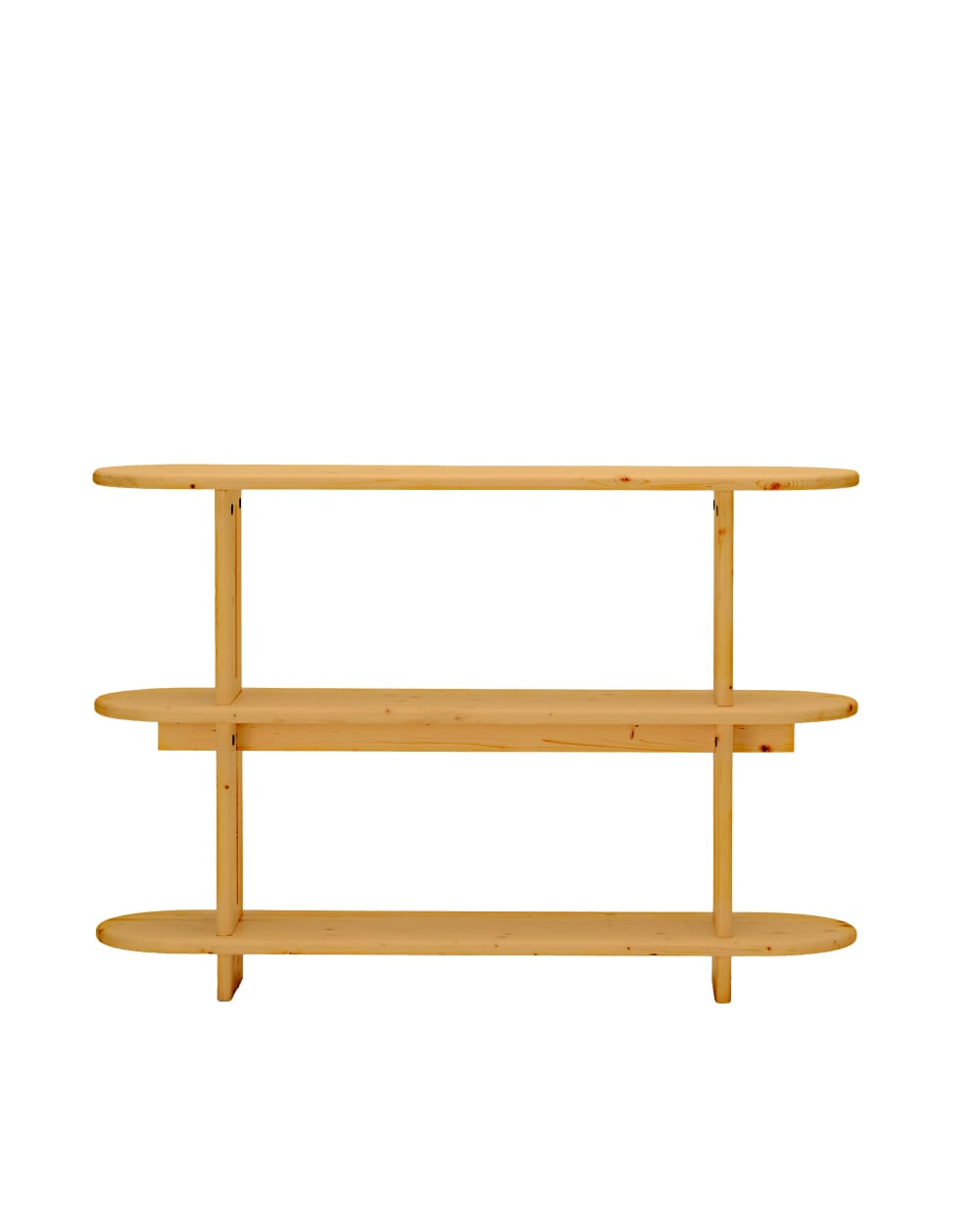 Bibliothèque en bois de sapin marron clair, 120 cm