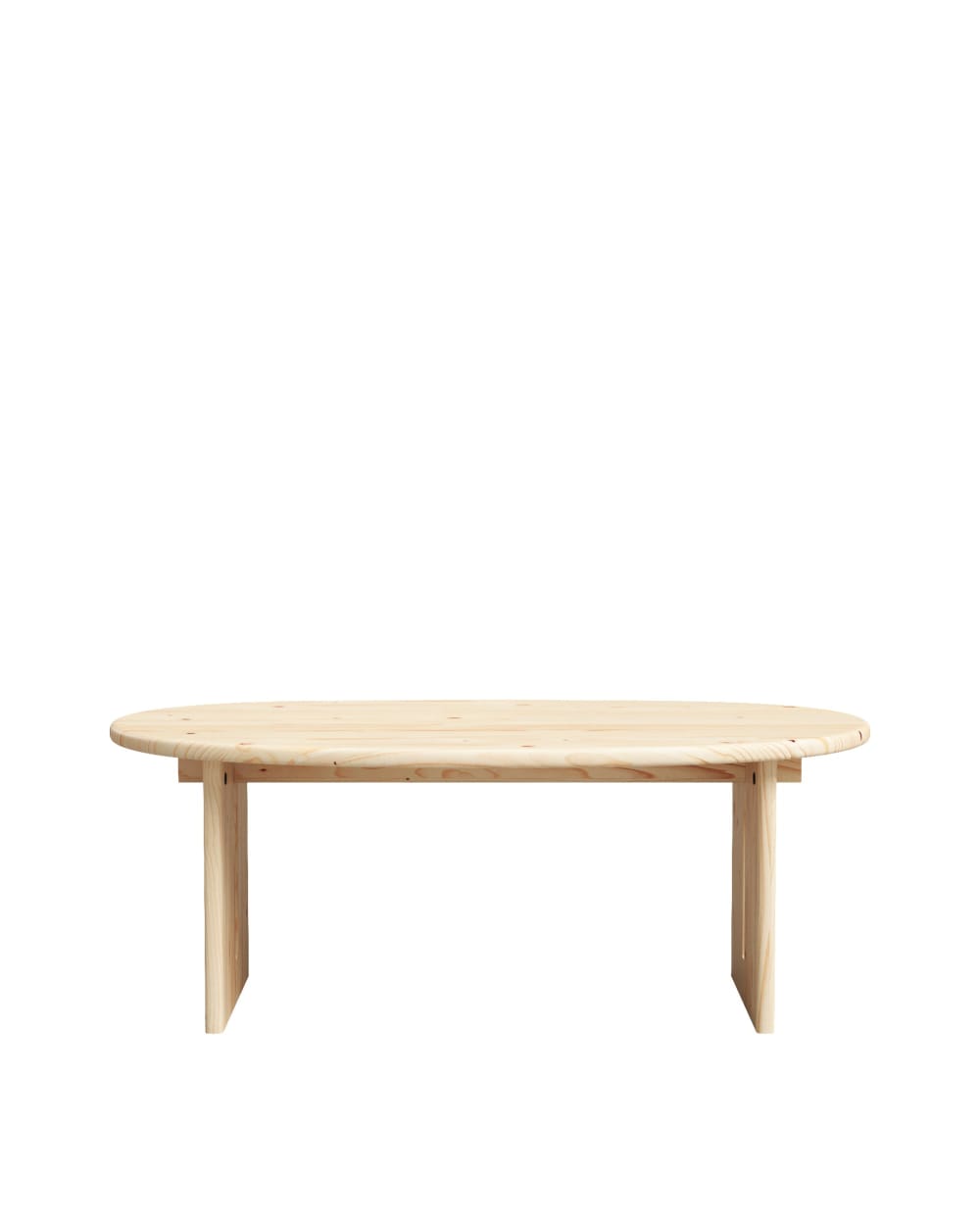 Table basse en sapin beige 102 cm