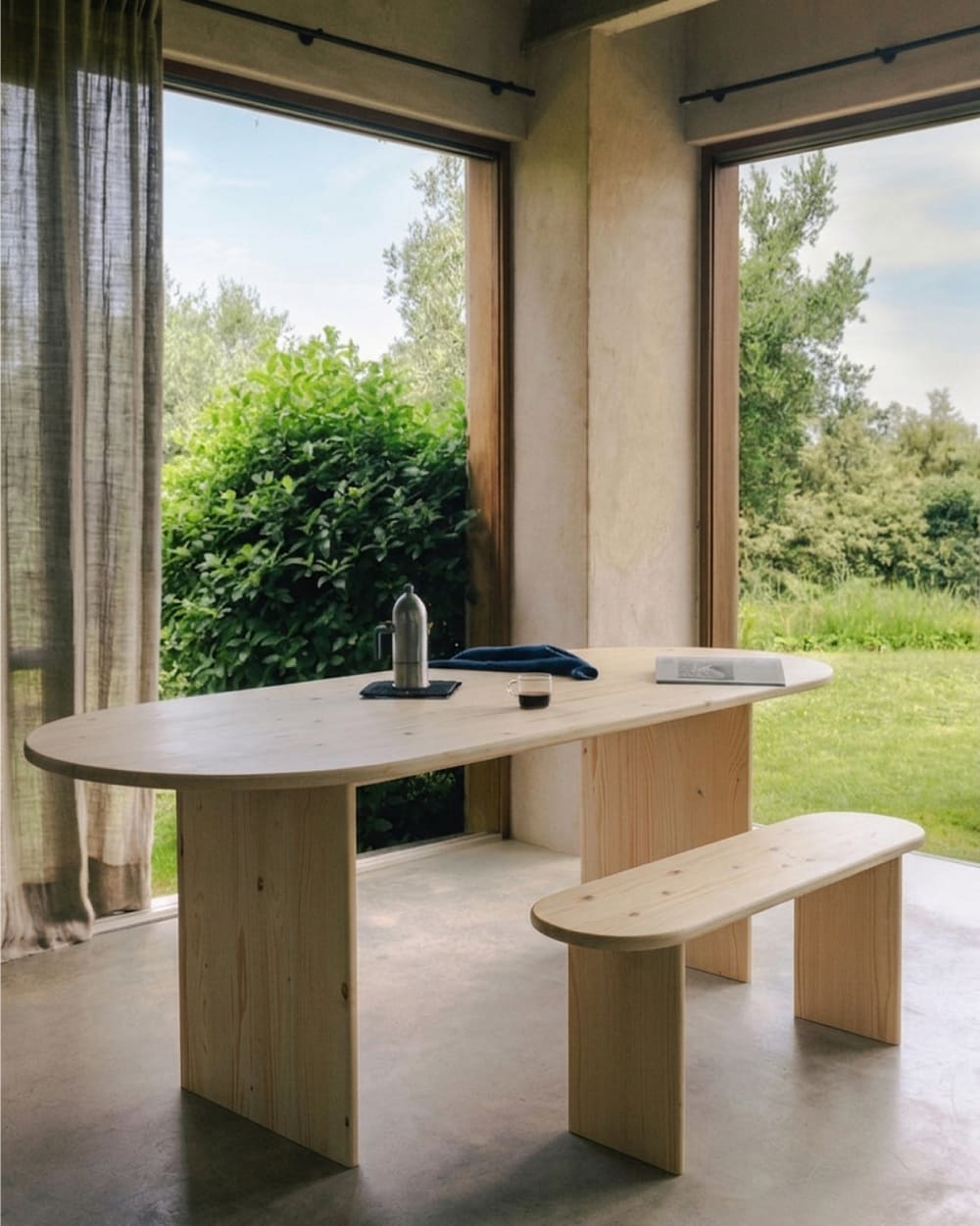 Esstisch aus Tannenholz Beige 220 cm - Maisons Du Monde