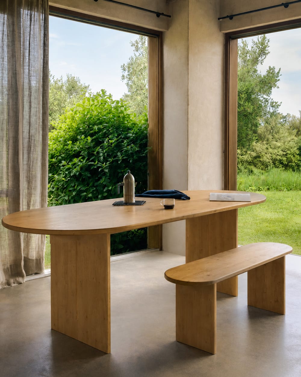 Esstisch aus Tannenholz Hellbraun 220 cm - Maisons Du Monde