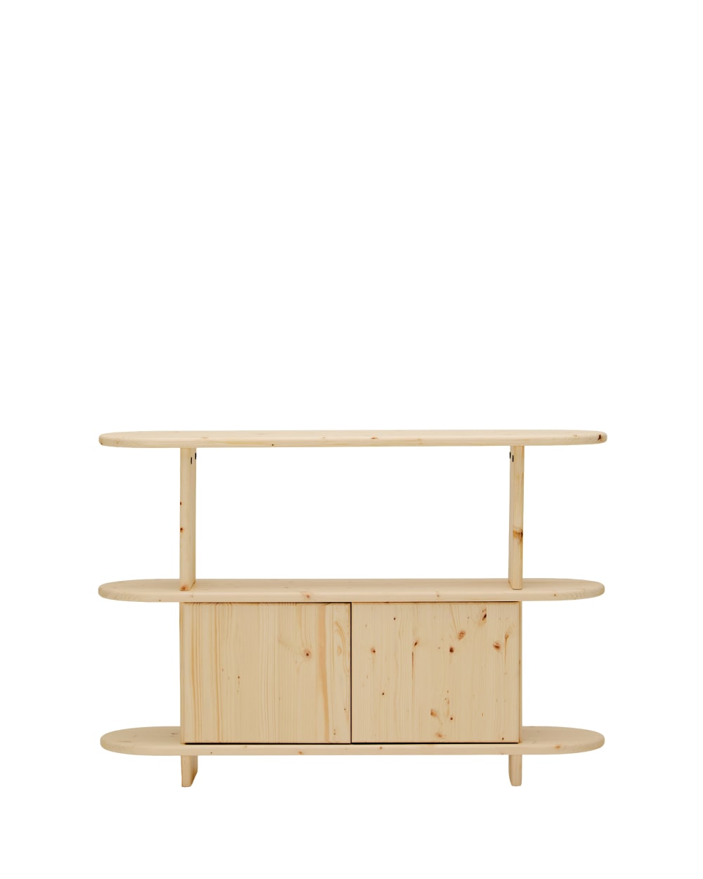 Buffet en bois de sapin beige, 120 cm