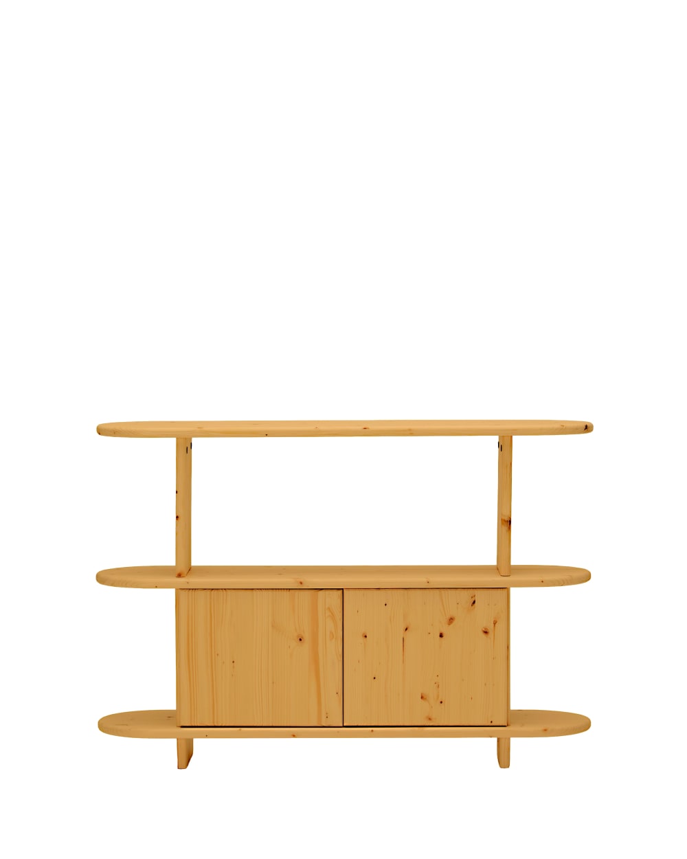 Buffet en bois de sapin marron clair, 120 cm
