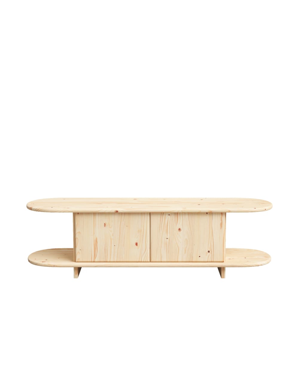 Meuble TV en sapin beige 150 cm