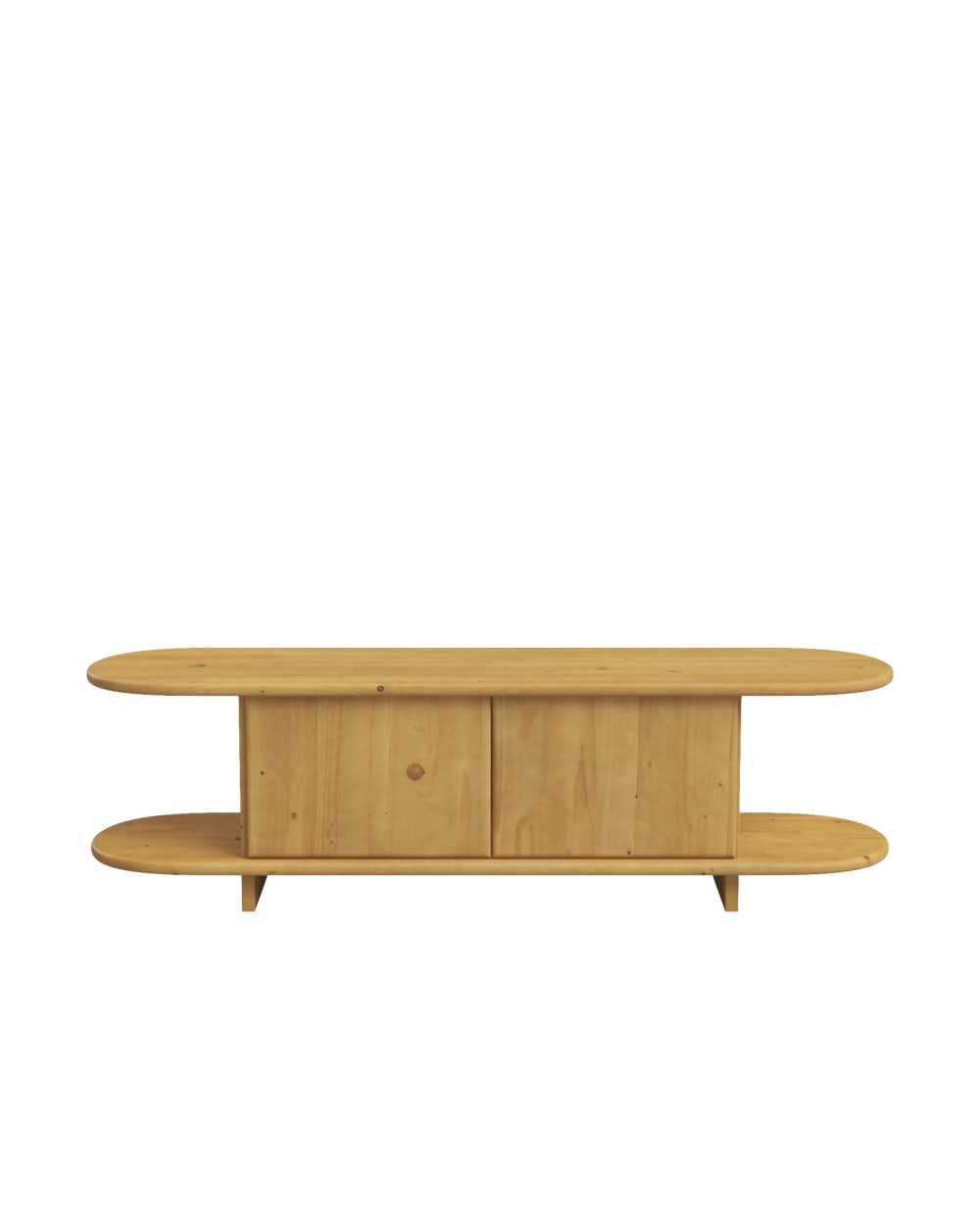 Meuble TV en sapin marron clair 150 cm