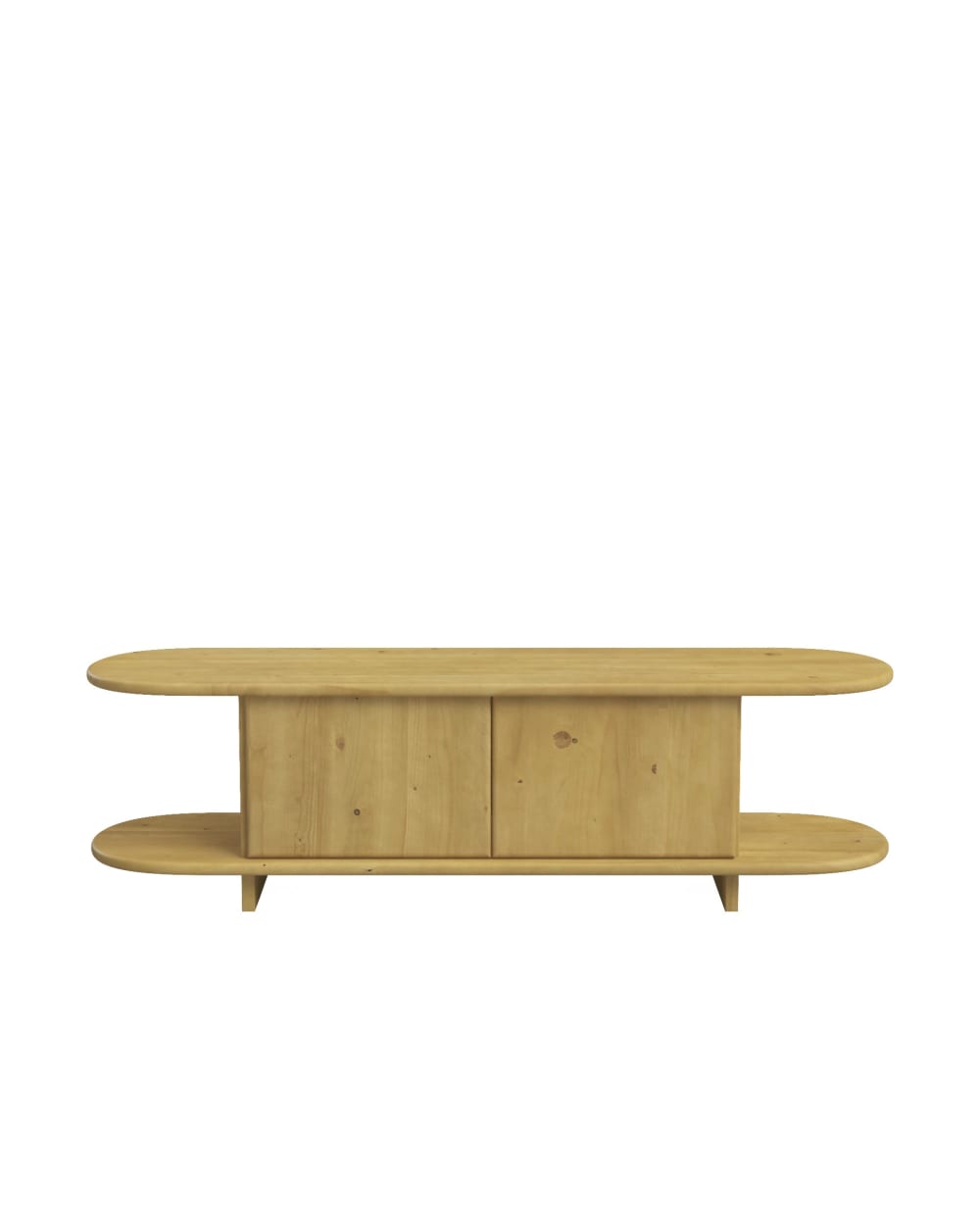 Meuble TV en sapin naturel 150 cm