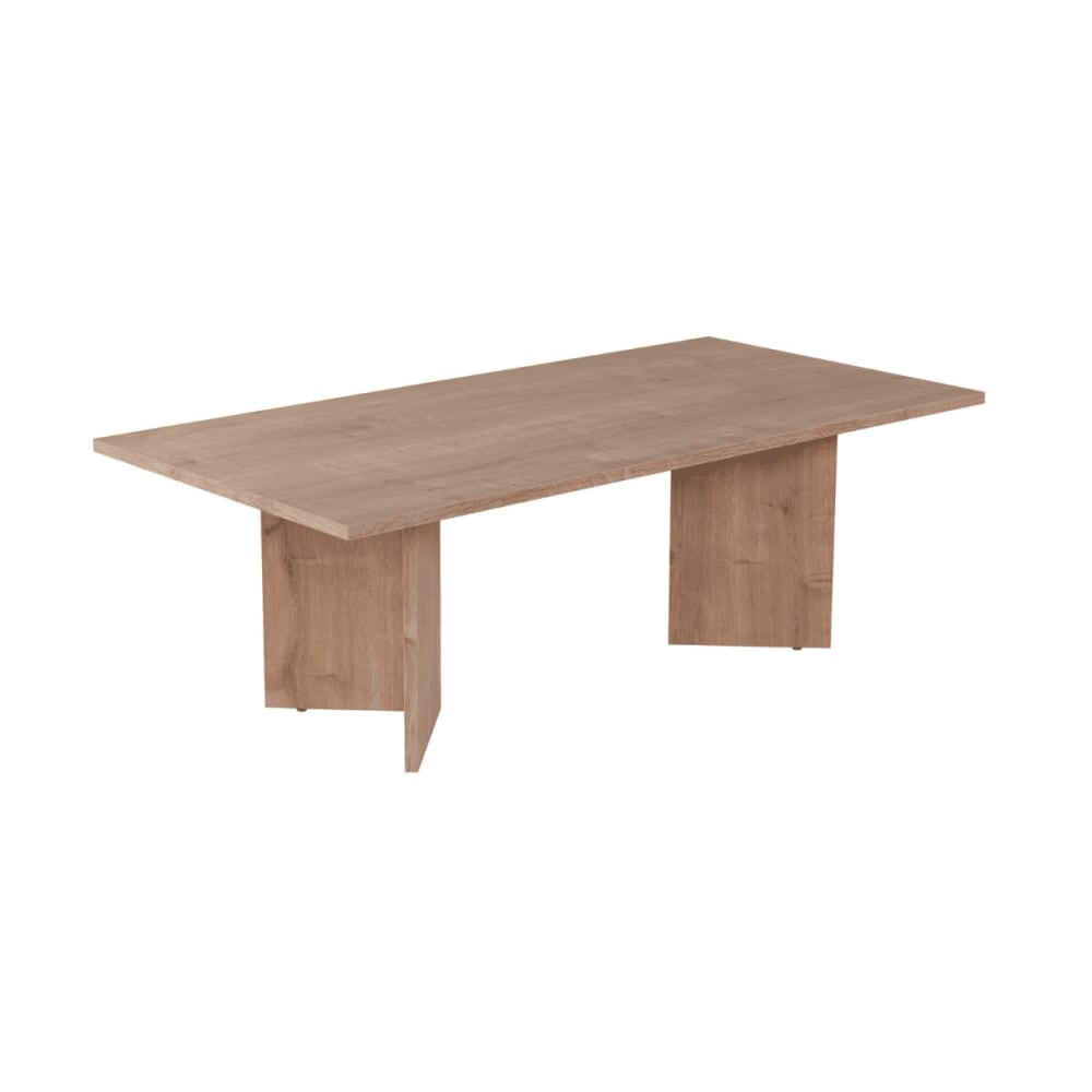 Table basse avec plateau rectangulaire L119 cm - Effet Chêne